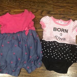 2 for $8. Baby girl one piece outfits.